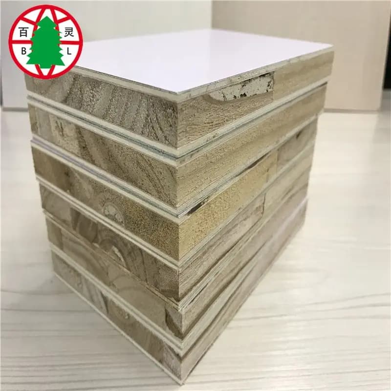 White Melamine Block Board Falcata Block Board 4×8 Melamine Block Board for Furniture — image 3